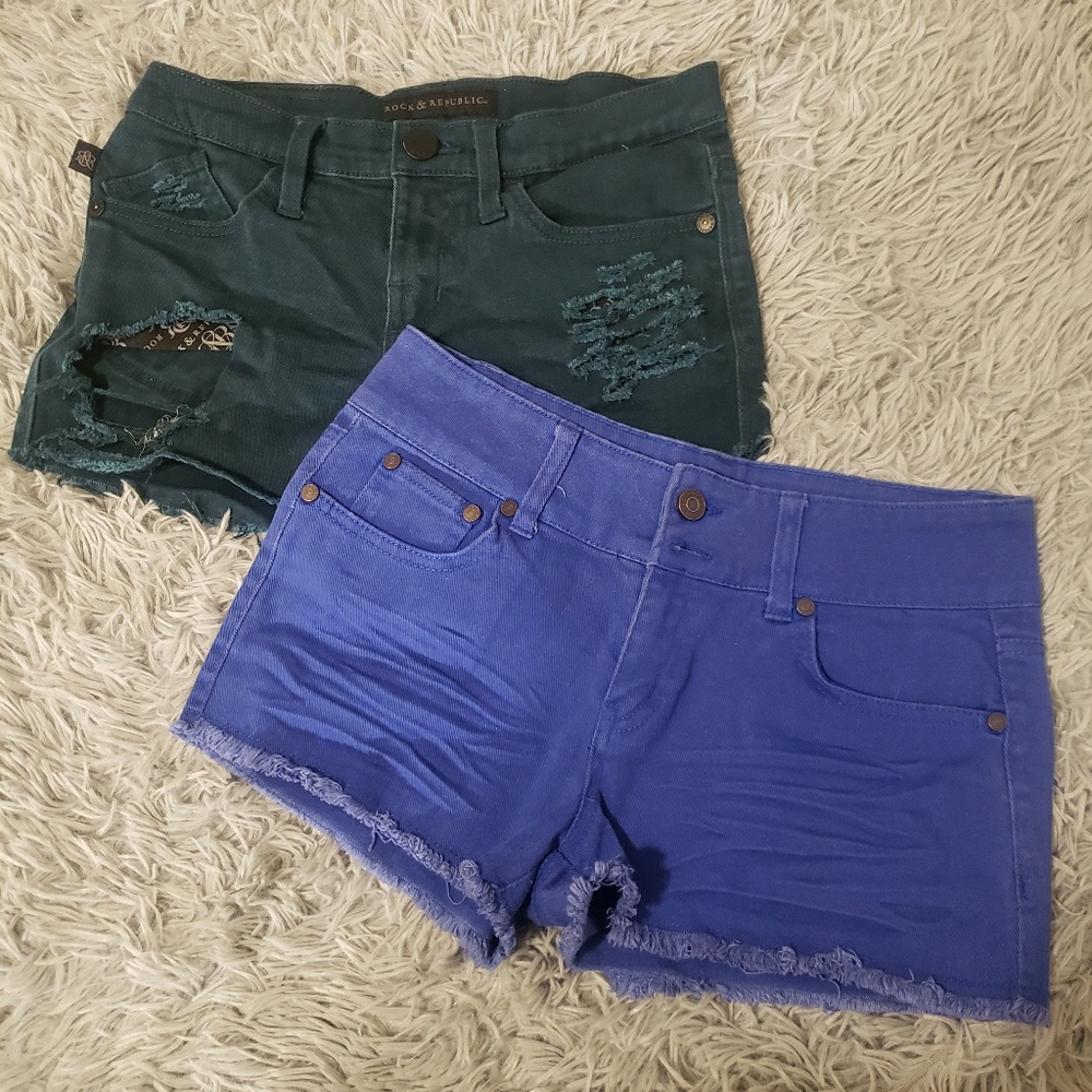 SHORTS | Bundle of 2 Colored Denim Shorts!